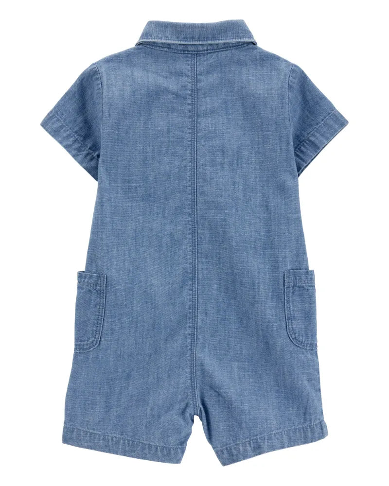 Romper de mezclilla de algodón para niño marca Carter´s