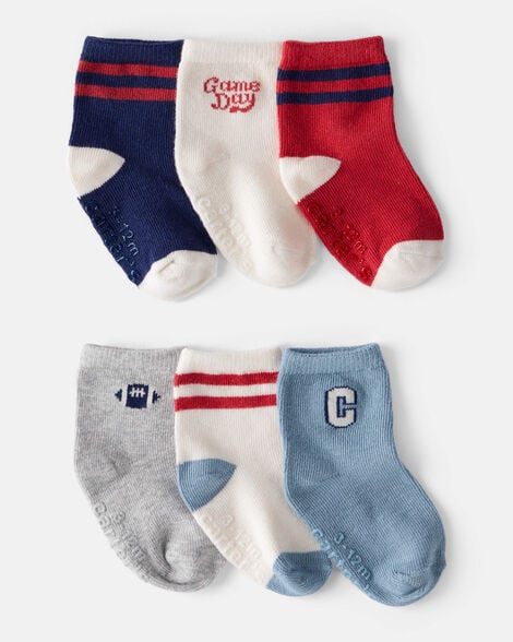 Set de 6 pares de calcetas para niño marca Carter's