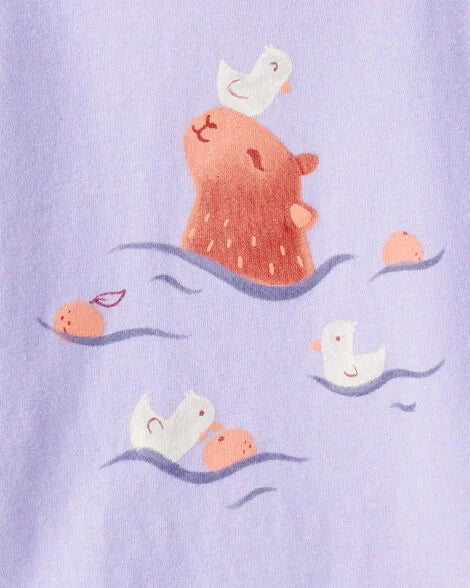 Playera de algodón par aniña marca Carter's