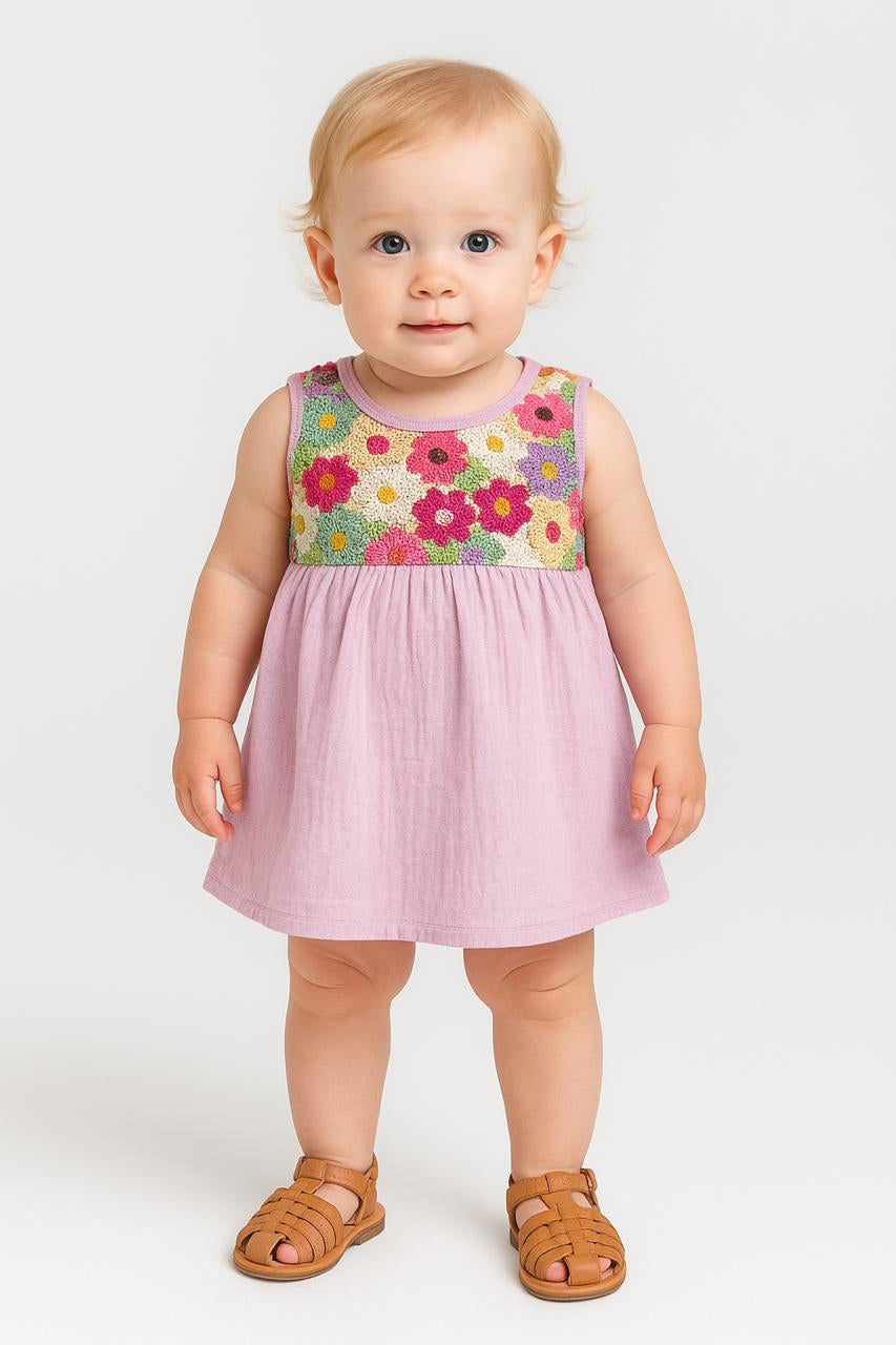 Vestido de algodón para niña marca Old Navy