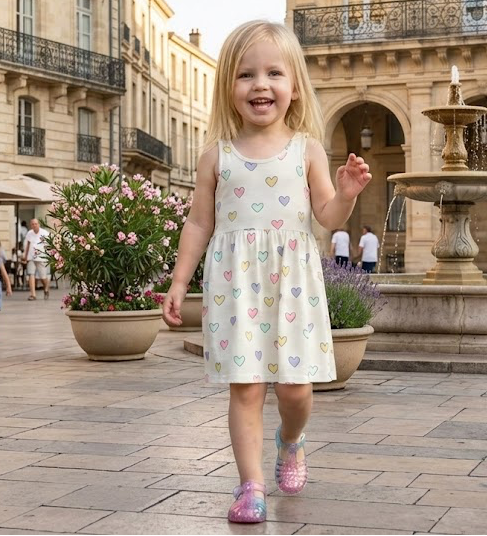 Vestido de algodón para niña marca H&M
