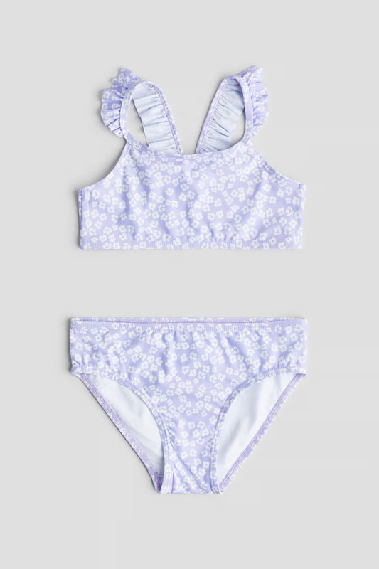 Bikini de 2 piezas con olán para niña