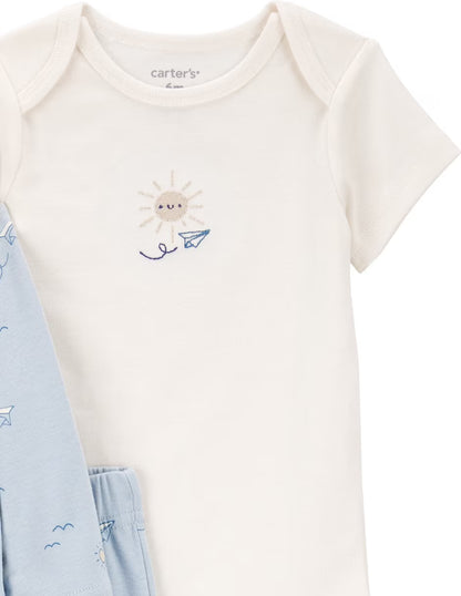 Set de 3 piezas de algodón para niño marca Carter´s