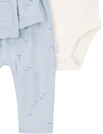 Set de 3 piezas de algodón para niño marca Carter´s