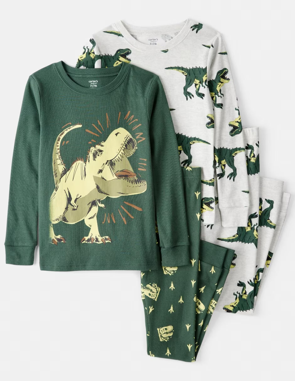 Dúo de pijamas de algodón para niño marca Carter´s