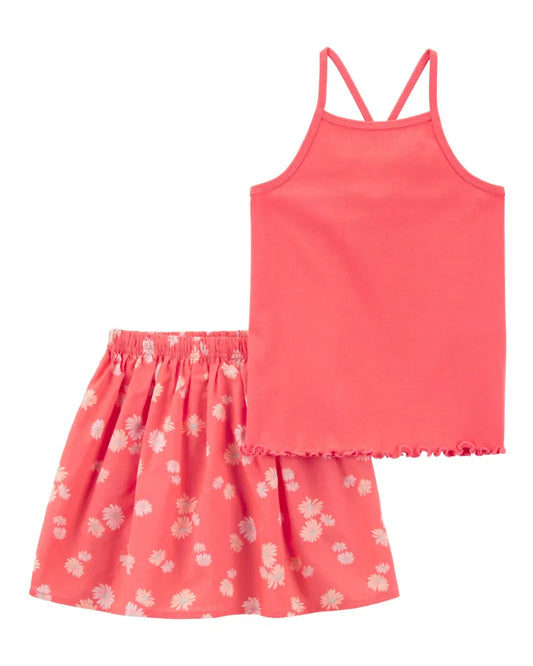Set de 2 piezas de algodón para niña marca Carter´s