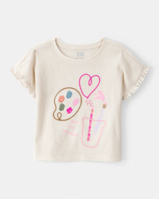Blusa de algodón para niña marca Carter's