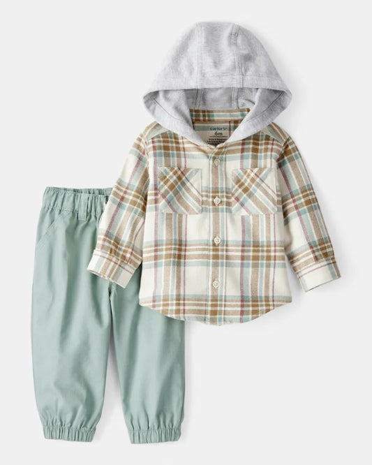 Set de 2 piezas de algodón para niño marca Carter's