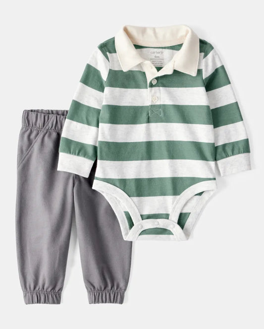 Set de 2 piezas de algodón para niño marca Carter's
