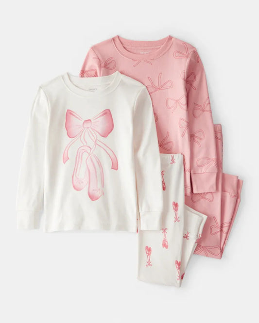 Dúo de pijamas de algodón para niña marca Carter´s