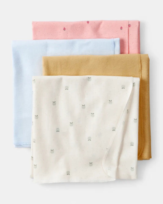 Set de 4 sábanas de algodón para niña marca Carter's