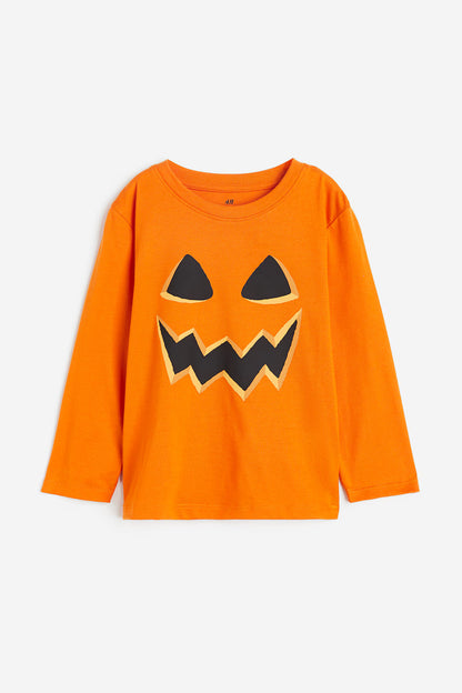 Playera manga larga de algodón para niño marca H&M