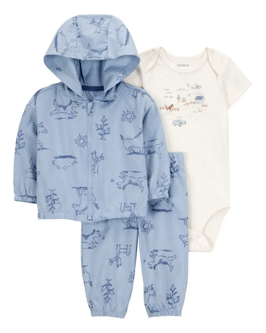 Set de 3 piezas de algodón para niño marca Carter's