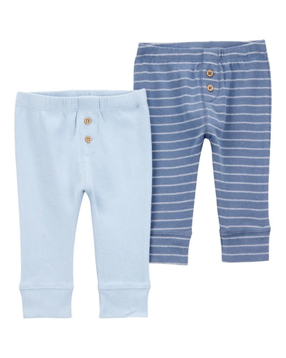 Dúo de pantalones de algodón para niño marca Carter's