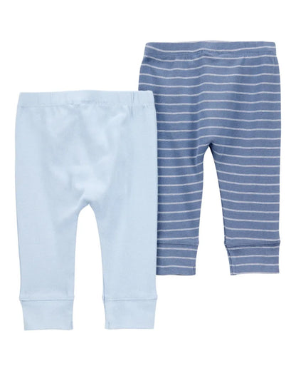 Dúo de pantalones de algodón para niño marca Carter's