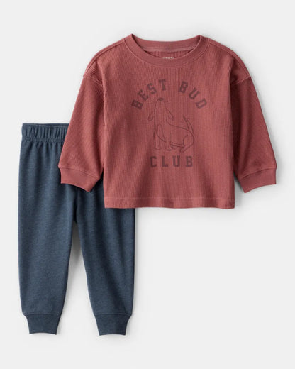 Set de 2 piezas de algodón para niño marca Carter's