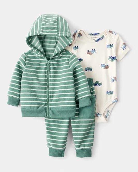 Set de 3 piezas de algodón para niño marca Carter's
