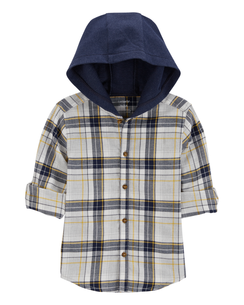 Camisa manga larga de algodón para niño marca Carter's