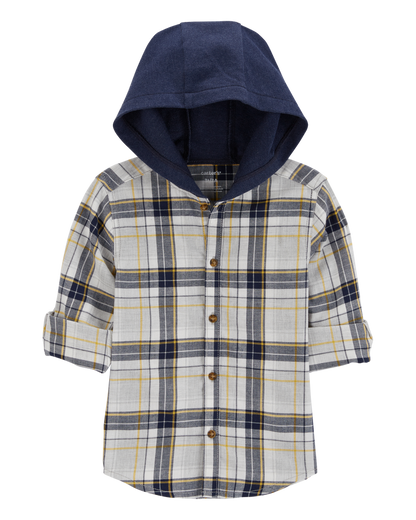 Camisa manga larga de algodón para niño marca Carter's