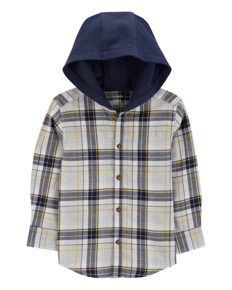 Camisa manga larga de algodón para niño marca Carter's