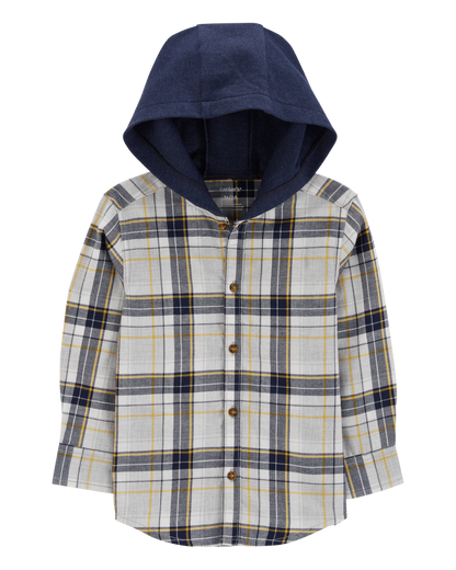 Camisa manga larga de algodón para niño marca Carter's