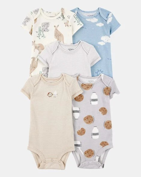 Set de 5 pañaleros de algodón para niño marca Carter´s