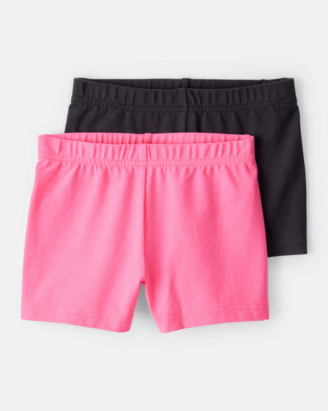 Dúo de biker shorts de algodón para niña marca Carter's