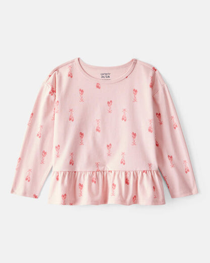 Blusa de algodón para niña marca Carter's