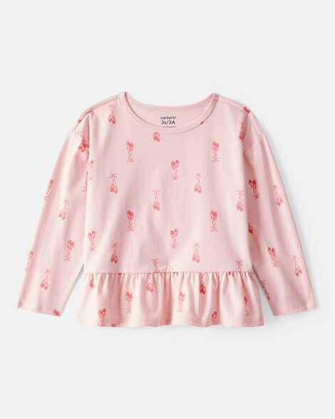 Blusa de algodón para niña marca Carter's