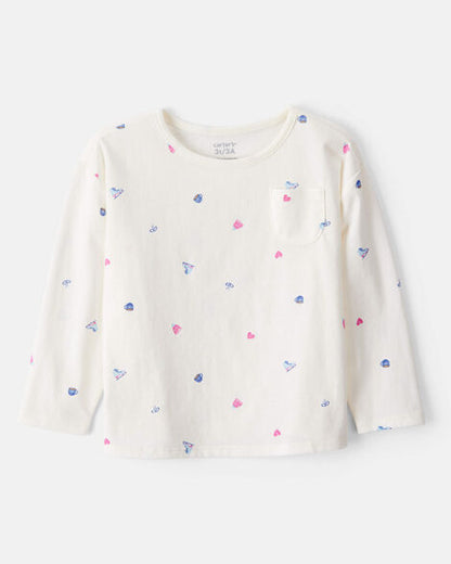 Blusa de algodón para niña marca Carter's