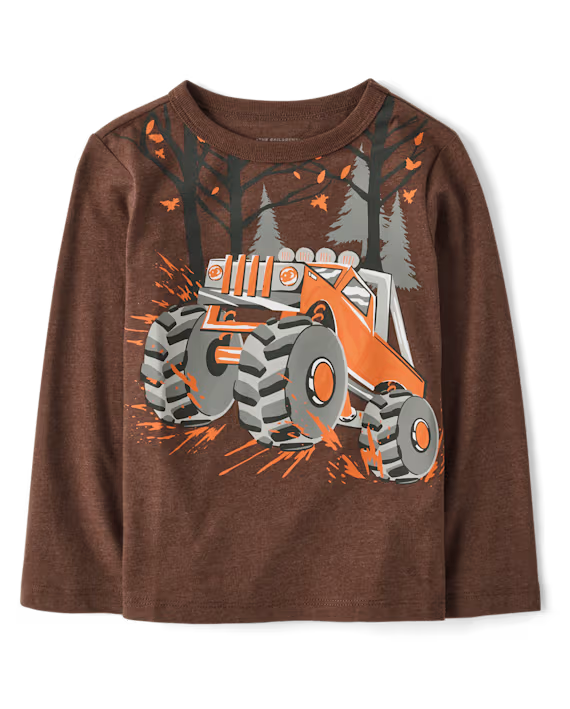 Playera manga larga de algodón para niño marca Children's Place