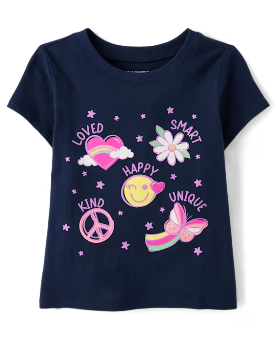 Playera de algodón para niña marca Children's Place
