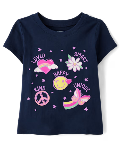 Playera de algodón para niña marca Children's Place