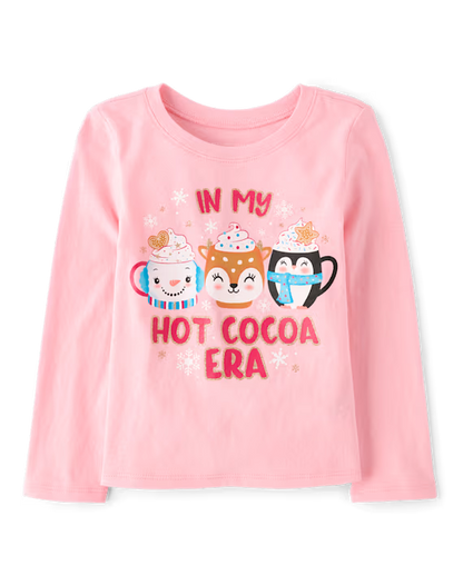Blusa de algodón manga larga para niña marca Children's Place