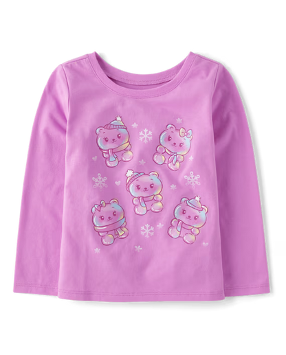 Blusa de algodón manga larga para niña marca Children's