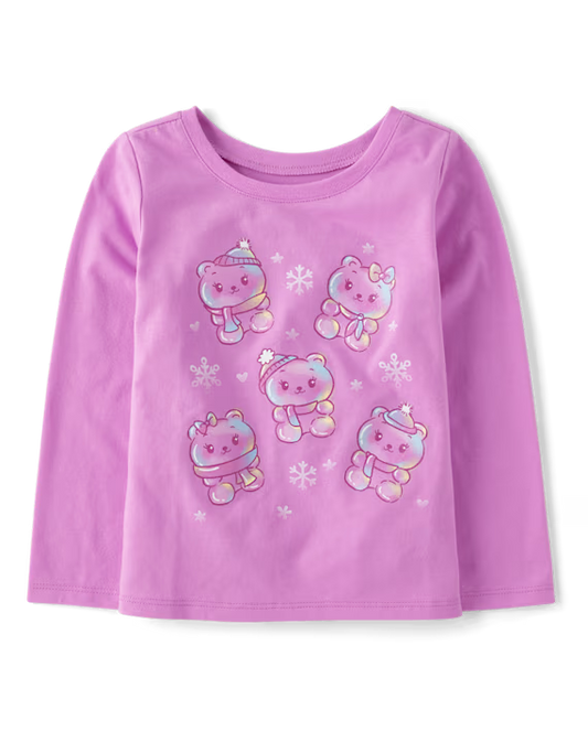 Blusa de algodón manga larga para niña marca Children's