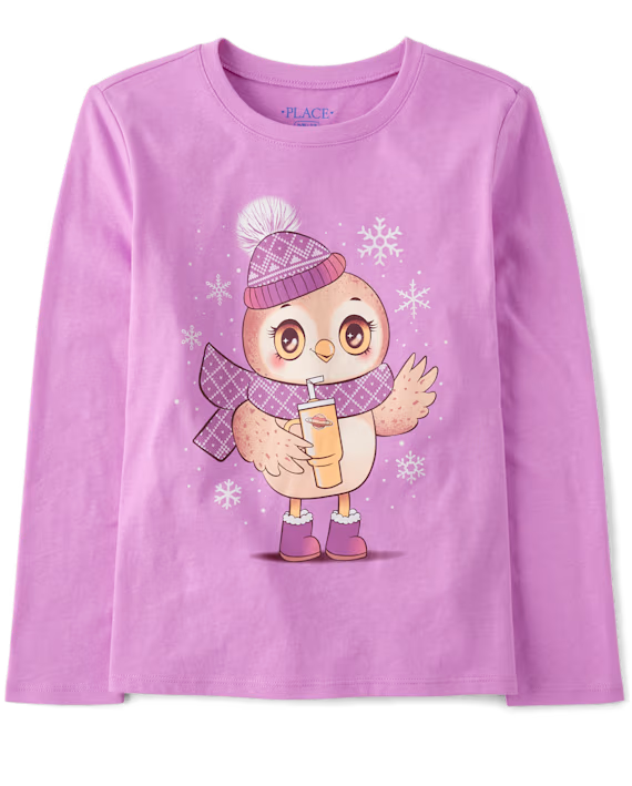 Blusa de algodón manga larga para niña marca Children's