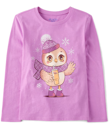 Blusa de algodón manga larga para niña marca Children's