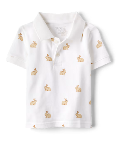 Playera de algodón tipo Polo para niño marca Children's Place