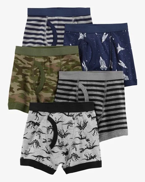 Paquete de 5 bóxer de algodón para niño marca Carter's
