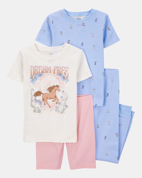 Dúo de pijamas de algodón para niña marca Carter´s
