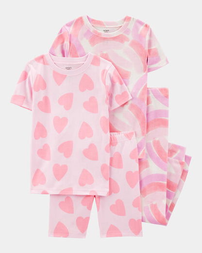 Dúo de pijamas de algodón para niña marca Carter´s