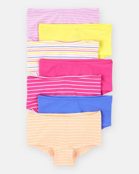 Paquete de 7 bikinis de algodón para niña marca Carter's