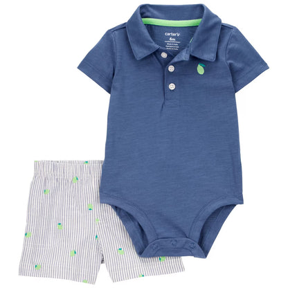 Set de 2 piezas de algodón para niño marca Carter´s