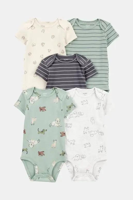 Set de 5 pañaleros de algodón para niño marca Carter´s