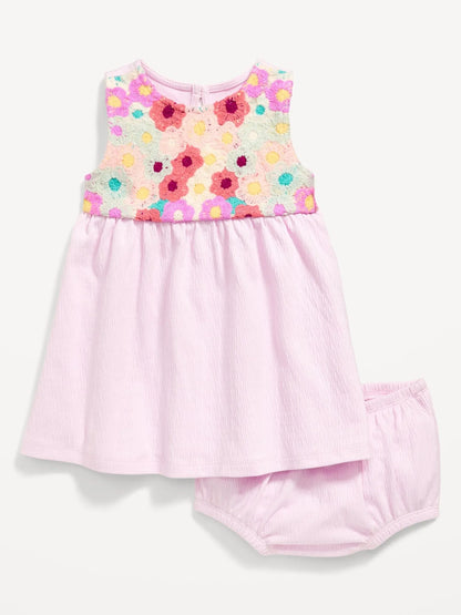 Vestido de algodón para niña marca Old Navy