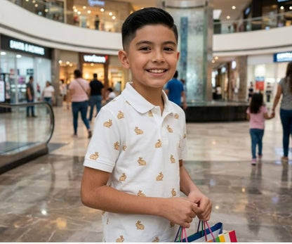 Playera de algodón tipo Polo para niño marca Children's Place