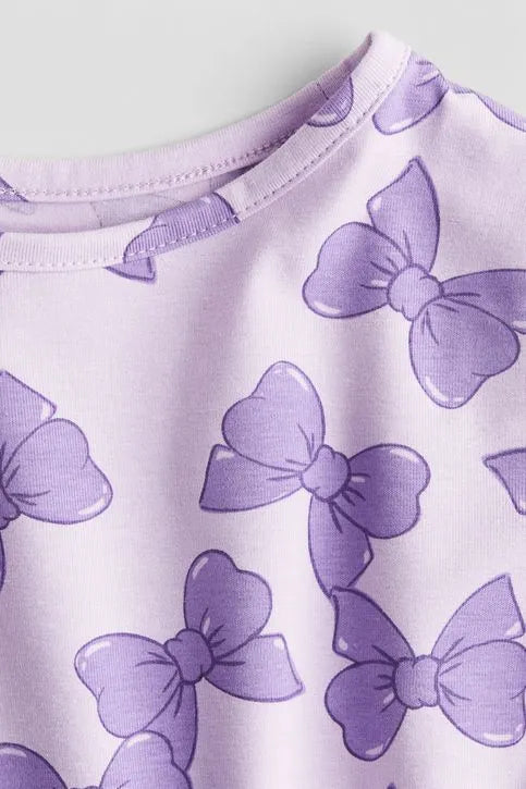 Playera manga larga de algodón para niña marca H&M