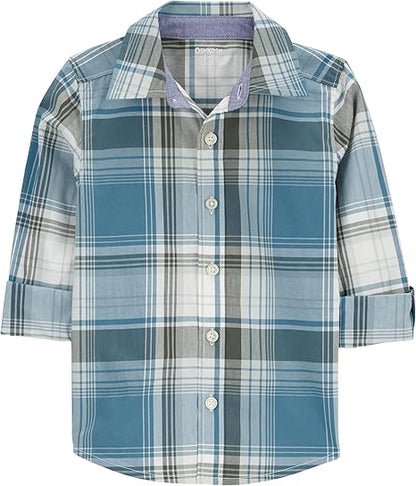 Camisa manga larga de algodón para niño marca Oshkosh B'gosh