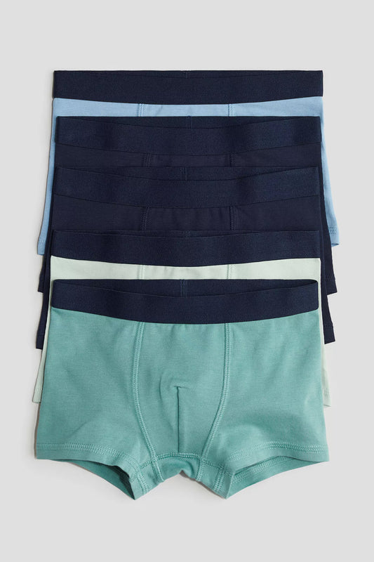 Paquete de 5 bóxer de algodón para niño marca H&M